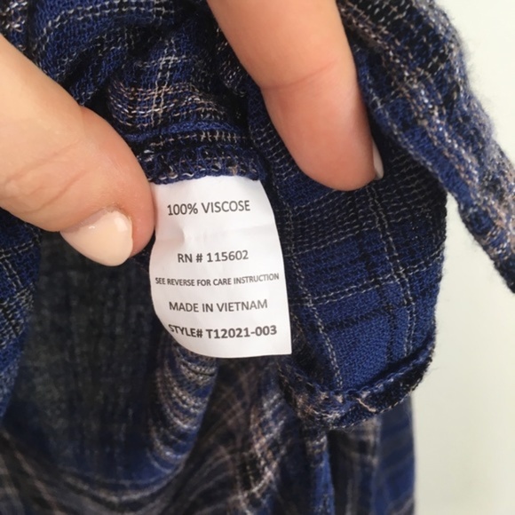 Lush Light Plaid Popover Oversized Shirt - Picture 7 of 7
